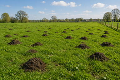 Weiland met molshopen